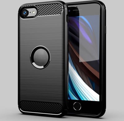 Flex-Cover TPU Bescherm-Hoes Skin geschikt voor iPhone SE 2020 - 2022 Zwart