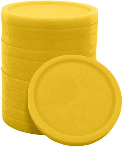 CombiCraf Blanco munten plastic Ø24 mm - Geel - 100 stuks