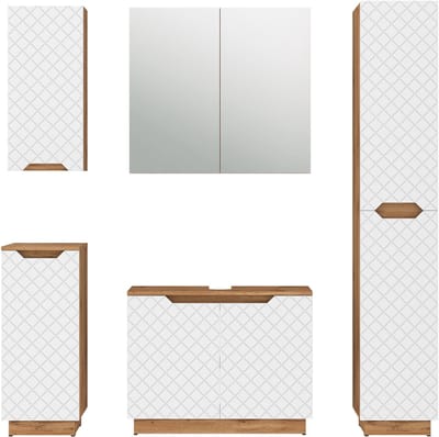 Vicco Badkamermeubelset Lotta, Wit, 5-delig