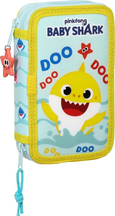 Baby Shark Gevuld Etui Beach Day - 28 stuks - 19,5 x 12,5 x 4 cm - Polyester