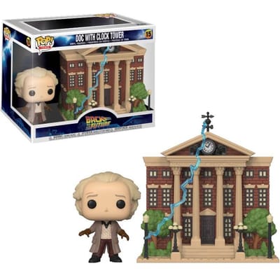 Back To The Future Doc with Clock Tower (Pop! Town) Vinylfiguur 15 Unisex Funko Pop! - Neutraal - Standard