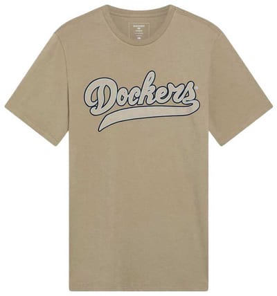 Dockers Graphic Slim T-shirt Met Korte Mouwen Beige L Man