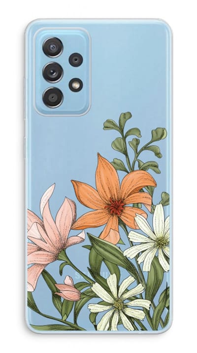 Case Company® - Hoesje geschikt voor Samsung Galaxy A73 hoesje - Floral bouquet - Soft Cover Telefoonhoesje - Bescherming aan alle Kanten en Schermrand