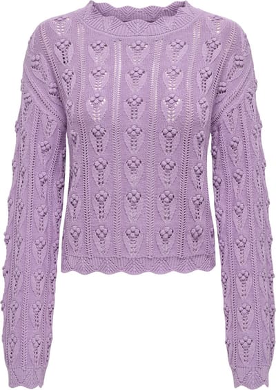 Jacqueline de Yong Trui Jdymarie L/s O-neck Dot Pullover Kn 15343843 Sheer Lilac Dames Maat - S
