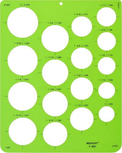 Technische Cirkels Tekening Template voor Nauwkeurige Ontwerpen