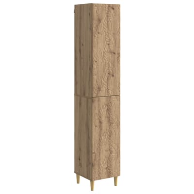 vidaXL - Kast - Set - 2 - st - Artisanaal - eiken - Bewerkt - hout