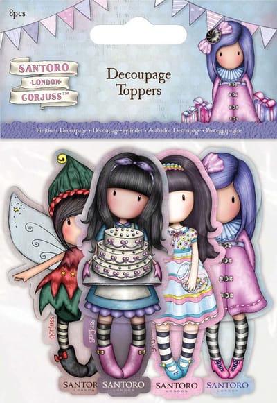 Gorjuss Birthday Decoupage Toppers (8pcs) (GOR 169134)