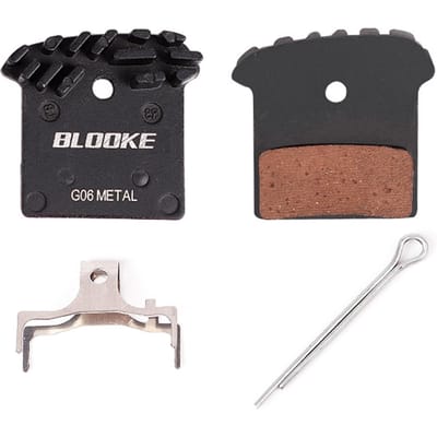 1 paire de plaquettes de frein de vélo et plaquettes de frein à disque à ressort VTT Vélo étrier hydraulique Chaleur black