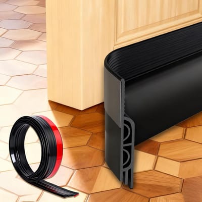 Draught Excluder voor Deuren, Zelfklevende Siliconen Deurrubber van 1 m, Geluidsisolatie, Wind- en Kouprotectie