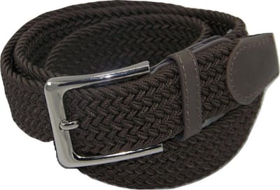 Olijfgroen - Elastische Comfort Riem - maat 115 - Gevlochten - 100% Elastisch -Nikkelvrije Gesp