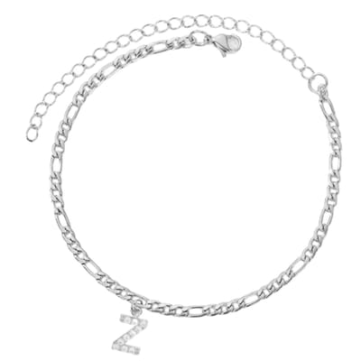 Enkelbandje - Enkelbandjes Dames - Enkelbandje Zilver - Initials - Zilverkleurig - Letter Z