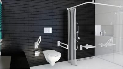 Inklapbare Wandsteun - Steunbeugel Badkamer - Veilige Mobiliteit - Robuuste Stalen Constructie - 80 cm Lengte - Wit Gelakt