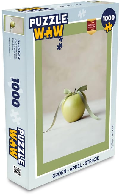 Puzzel Groen - Appel - Strikje - Legpuzzel - Puzzel 1000 stukjes volwassenen