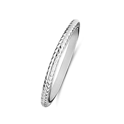 Lucardi Dames Stalen ring bolletjes - Ring - Staal - Zilverkleurig - 16 / 50 mm