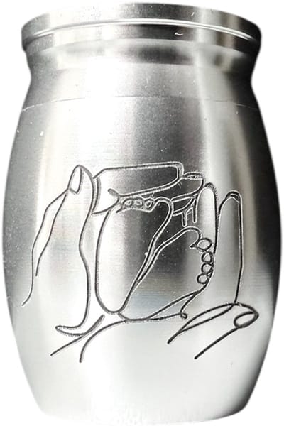 Urn - Mini urnen voor mensen - 4x3cm - Mini urn hart - Gedenkartikelen - Gedenksteen - Herdenkings artikelen - Mini-urnen - Mini urn mens - Mini urne - Mini urne as