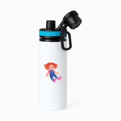 Hacebo® - pop waterfles met draaidop blauw - Meisje - Baby's - cadeau voor een peuter - speelgoed - water fles - 850ML