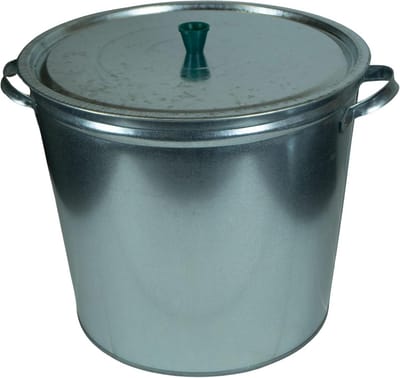 Zinken emmer met handvatten in verschillende maten en vormen, ideaal als asemmer, tuinhulp, bloempot, opslag of decoratie