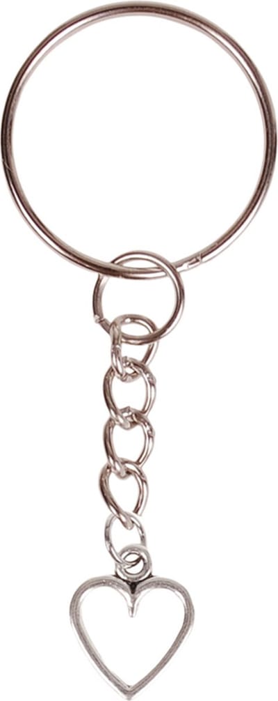 Sleutelhanger - Hangertje Hartje zilverkleurig 1,2cm