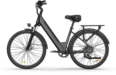 Elektrische fiets - Actieradius 80km - Verwijderbare batterij 48V10.4Ah - Motor 250W - Shimano 7 versnellingen - 26 Inch City Commuter EBike - Zwart