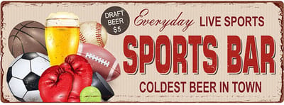 Signs USA - retro wandbord - dibond - Sportsbar - 55 x 20 cm