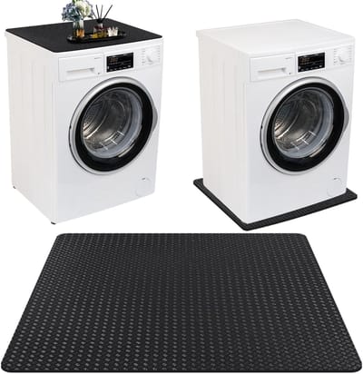 anti-slip vloermat aan beide kanten - Anti-vibratie - Voor wasmachine - 60 x 60 cm - Lichtgewicht en waterdicht - Voor koelkast, onderkoelkast - Voor droger en wasmachine