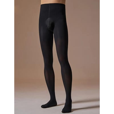 Heren Panty's 20 Warme Leggings Sexy Glanzend Glanzend U-zakje Koker Lingerie Man Billenlifter Vormgevende Kleding Slipjes Elastische Panty's U Pouch black