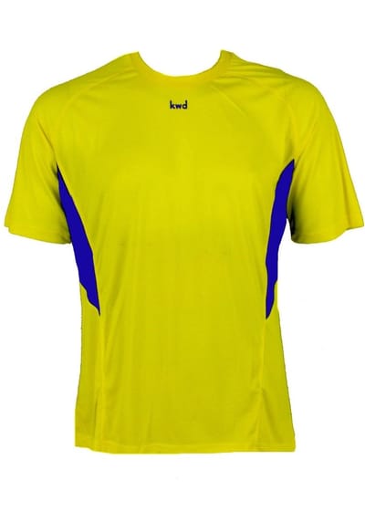KWD Sportshirt Bueno km, mt L, geel/kobaltblauw