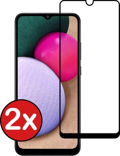 Screenprotector - 2 Stuks - Geschikt voor Samsung Galaxy A03s - Full Cover - Beschermglas - Gehard Glas - Tempered Glass - Screen Protector