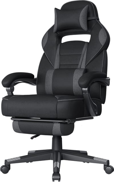 SONGMICS - Gaming Stoel - Ergonomisch Ontwerp - Verstelbare Hoogte - Tot 150 kg Belastbaar