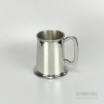 Bierpul 500ml - Hoogwaardig tin - Klassiek ontwerp - Stevige handgreep - Uniek en handgemaakt