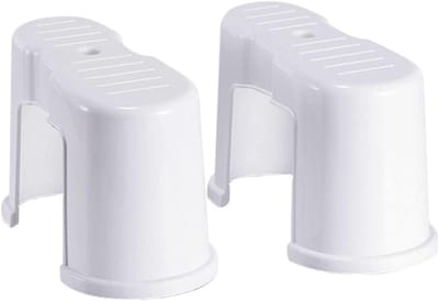 Toilet Voetenbankje - Badkamer Krukje - Comfortabel Zitten - Antislip Ontwerp - 30x19x14.5 cm - Wit