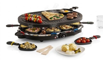 MKSS® Gourmetstellen - Raclette - Teppanyaki Bakplaat - Zwart