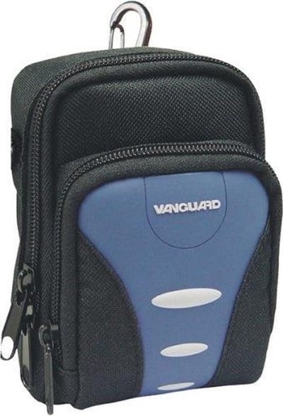 Vanguard | Porto 5A | Compactcamertas | Riemlus en Nekkoord | Binnenmaat 9.0 x 5,5 x 2,0 cm | Zwart-Blauw