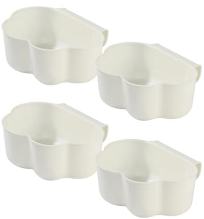 Ynkkvre - Opknopbare Prullenbakken - Keukendeurprullenbak - Groot Inhoudsvermogen + Veilige Afgeronde Hoeken - 4 Stuks - Keuken/Badkamer/Wit