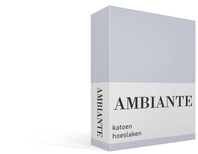 Ambiante katoen - Hoeslaken - 80 x 200 cm Pocket depth: 35 cm - Licht blauw