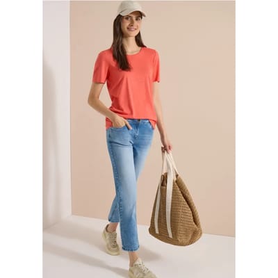 Jeans met Straight Leg pijpen en Mid Waist taille in casual pasvorm