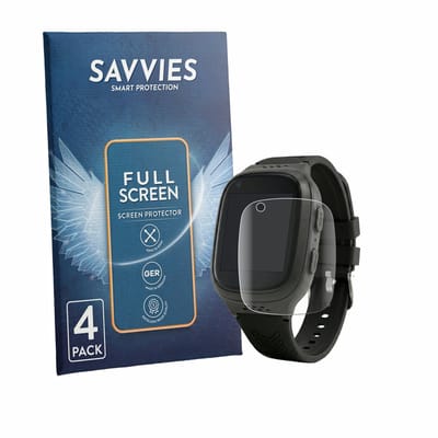 Savvies - Screenprotector voor Zonaro Kids Smartwatch - Folie Beschermfolie transparant volledig dekking 4 Stuks