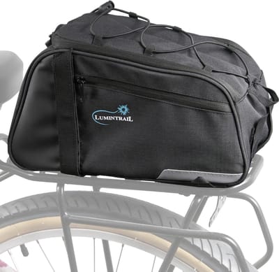 Fietsenrek tas - Bagagedrager tas - Dagelijks gebruik - Waterafstotend PVC - 8 Liter capaciteit - Zwart
