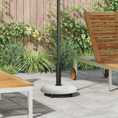 vidaXL - Parasolvoet - 21 - kg - Lichtgrijs - Betonkleurig - Rond