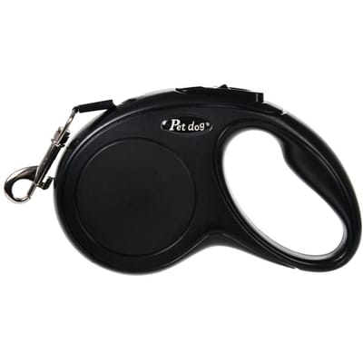 Lange Hondenriem Voor Kleine Grote Honden Katten Huisdier Nylon Automatisch Intrekbaar Sterk Lood Trektouw Chihuahua Labrador Benodigdheden (Black,3m)