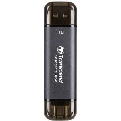 Transcend ESD310C 1 TB Externe SSD harde schijf USB-A 3.2 Gen 2, USB-C Zwart TS1TESD310C