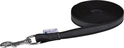 Petlando Sleeplijn Anti-Slip Zwart - Hondenriem - 500x2 cm
