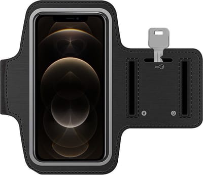 Arara Armband Geschikt voor iPhone 12 Pro sportarmband - hardloopband - Sportband hoesje - zwart