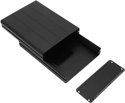 Dailygoody - Aluminium Behuizing - Elektronische Doos - Matte Zwart - Waterdicht - DIY Projecten - Geschikt voor Circuitplaten - 45x122x160mm