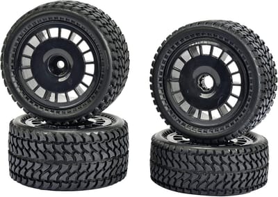 RC Wielset - Tuning Banden - Offroad Rijden - All Terrain Profiel - Schaal 1:10 - Zwart