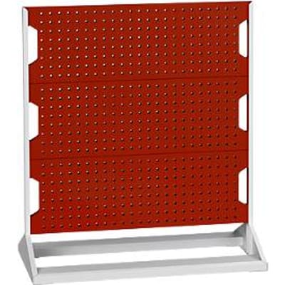Bott stationair geperforeerd paneelsysteem Perfo Rack, 6 geperforeerde panelen, B 1000 x D 550 x H 1125 mm, staal, lichtgrijs RAL 7035/paars RAL 3004