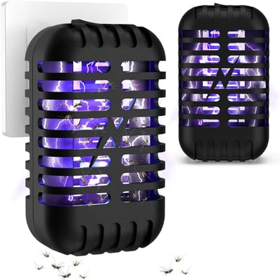 Namajunas - Muggenlamp stopcontact - Elektrische insectenverdelger met UV-licht - Muggenstekker - Muggenvanger - Vliegenlamp 2 stuks - Vliegenvanger - Insectenlamp voor binnen en buiten - Insectenbescherming tegen muggen, motten, vliegen en spinnen