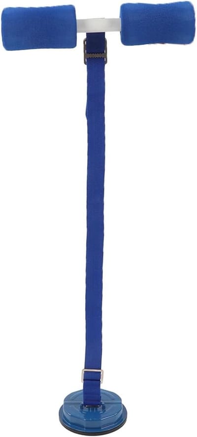 Sit Up Bar - Abs Trainer - Thuis Kracht Opbouwen - Sterke Zuignap - 30cm - Blauw