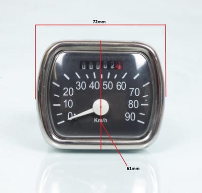 rms snelheidsmeter voor scooter piaggio 125 vespa 1954-1955 vn1t / 90km/h nieuw