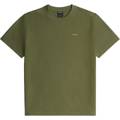 G-Star Raw True Regular Structured R T Polo's & T-shirts Heren - Polo shirt - Olijf - Maat S